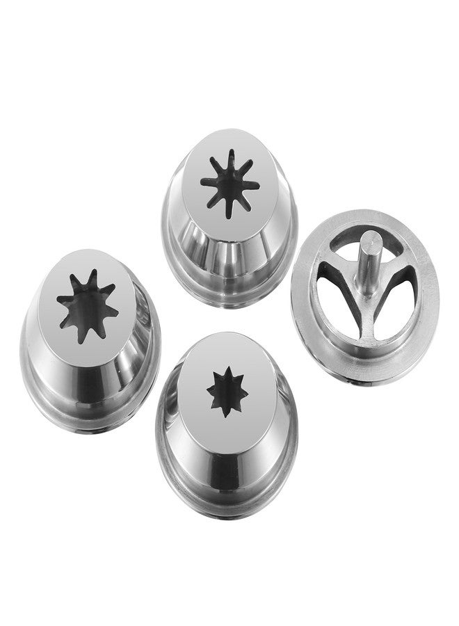 Wutfly 3 Sizes Stainless Steel Hollow Churro Nozzles Attachment for Spanish Churro Maker Machines - Image 1
